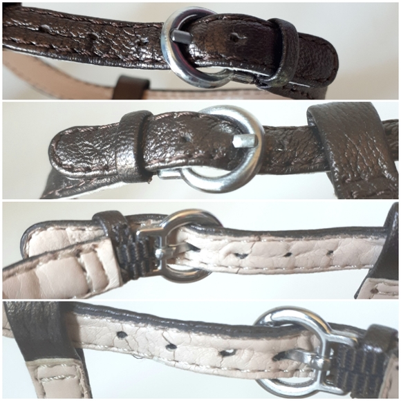 Naturalizer Leather Bronze Low Heel Sandal 8 Wide - Picture 8 of 10